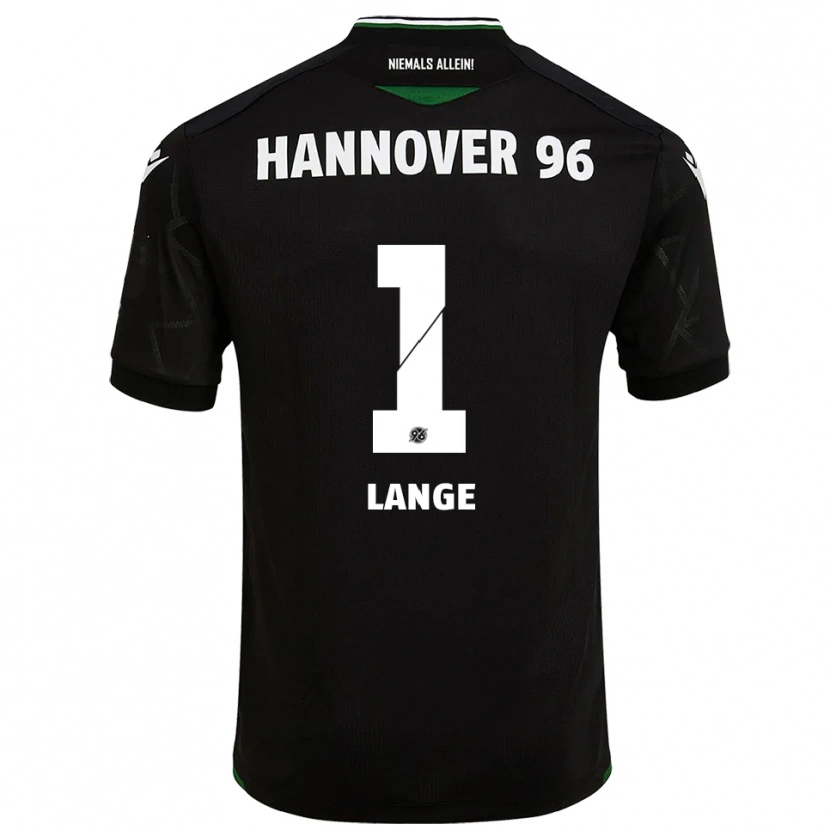 Danxen Bambino Maglia Tom Lange #1 Nero Verde Kit Gara Away 2025/26 Maglietta