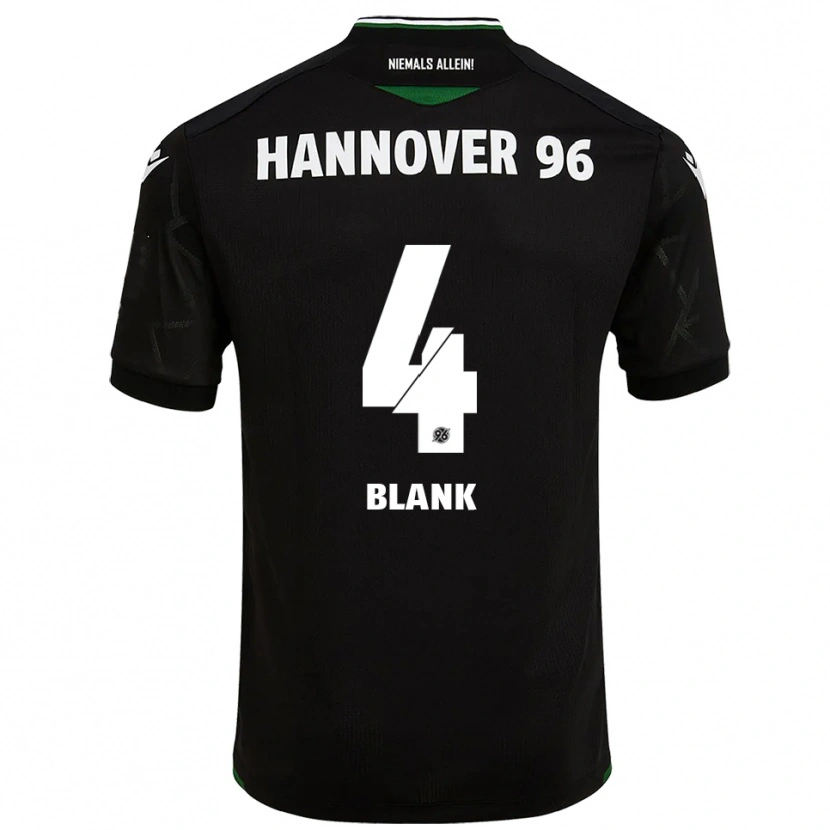Danxen Bambino Maglia Hendry Blank #4 Nero Verde Kit Gara Away 2025/26 Maglietta