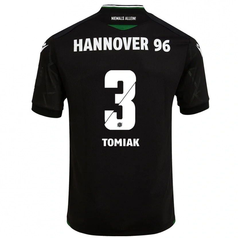 Danxen Bambino Maglia Boris Tomiak #3 Nero Verde Kit Gara Away 2025/26 Maglietta