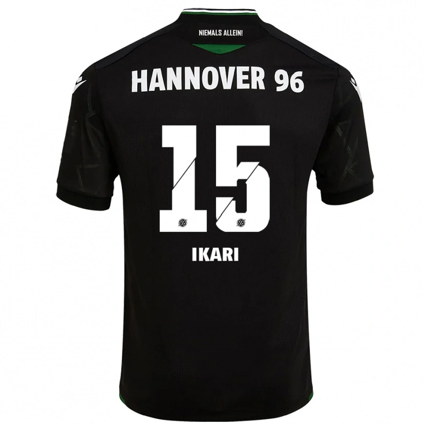 Danxen Bambino Maglia Asuma Ikari #15 Nero Verde Kit Gara Away 2025/26 Maglietta