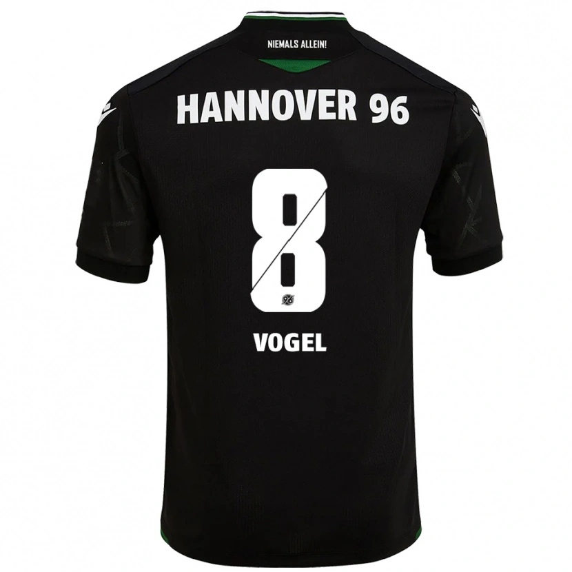 Danxen Bambino Maglia Alexander Vogel #8 Nero Verde Kit Gara Away 2025/26 Maglietta