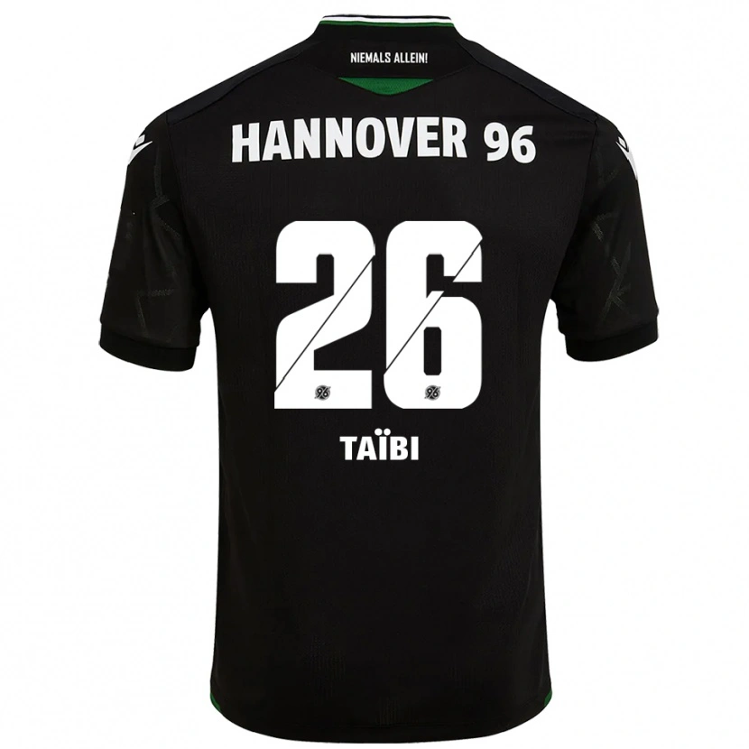 Danxen Bambino Maglia Waniss Taïbi #26 Nero Verde Kit Gara Away 2025/26 Maglietta