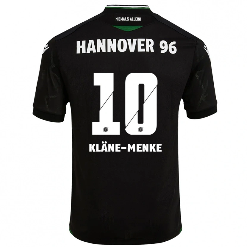 Danxen Bambino Maglia Pirmin Kläne-Menke #10 Nero Verde Kit Gara Away 2025/26 Maglietta