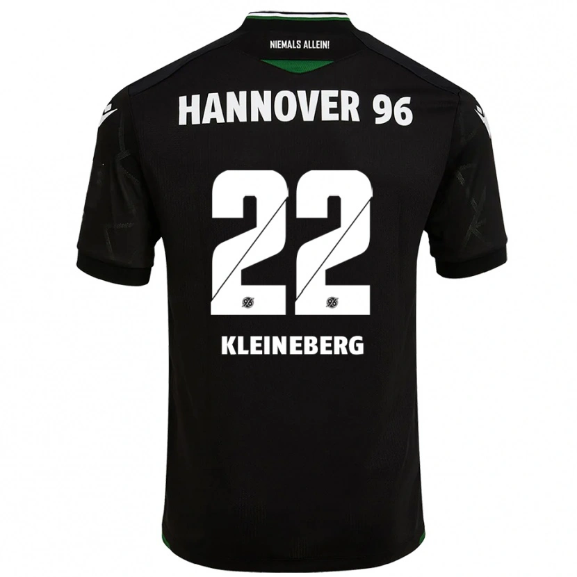 Danxen Bambino Maglia Philip Kleineberg #22 Nero Verde Kit Gara Away 2025/26 Maglietta
