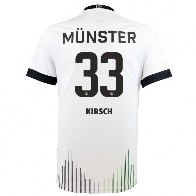 Danxen Bambino Maglia Marian Kirsch #33 Bianco Nero Kit Gara Away 2025/26 Maglietta