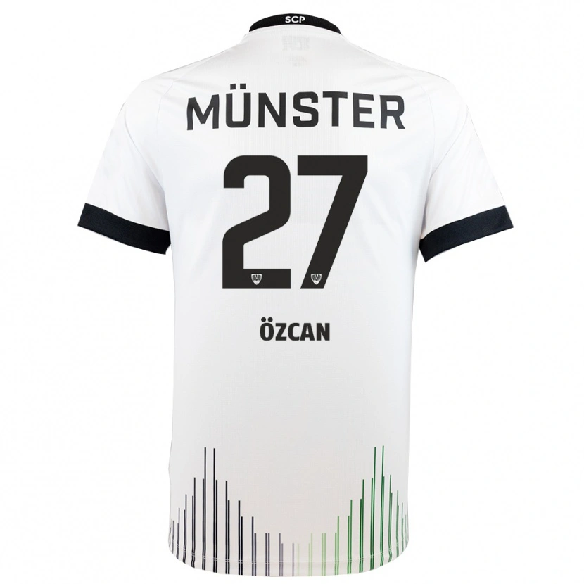Danxen Bambino Maglia Kenan Özcan #27 Bianco Nero Kit Gara Away 2025/26 Maglietta