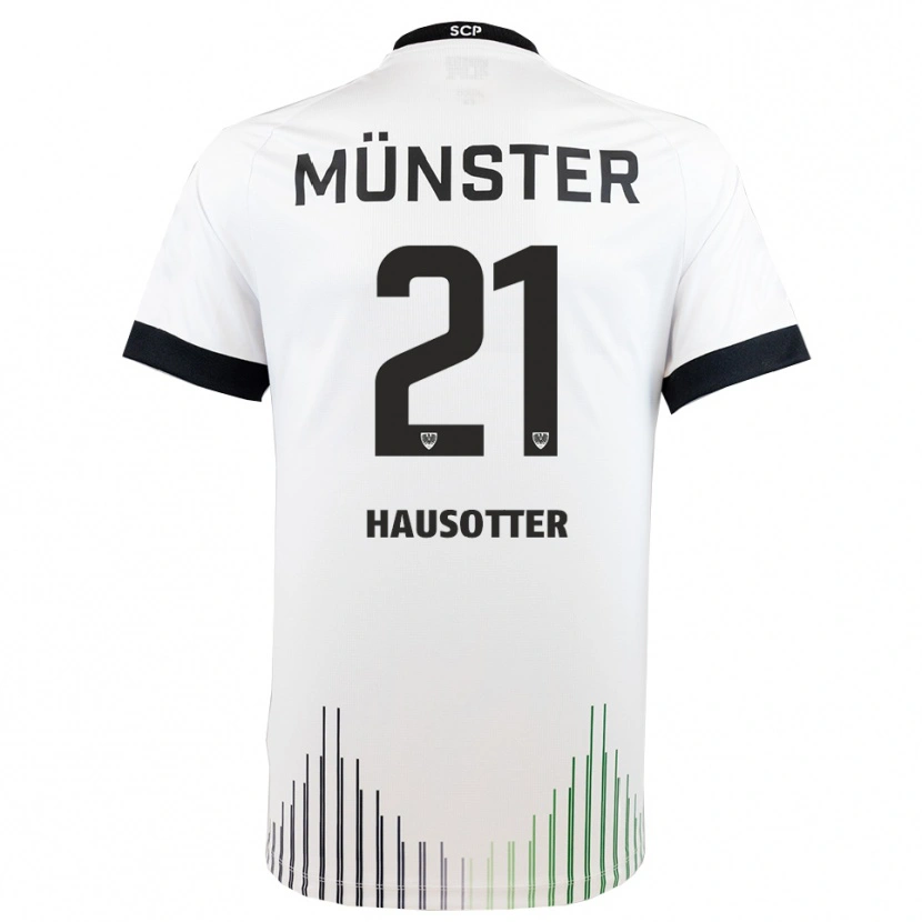 Danxen Bambino Maglia Till Hausotter #21 Bianco Nero Kit Gara Away 2025/26 Maglietta