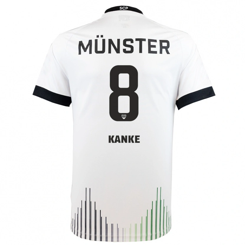 Danxen Bambino Maglia Tim Kanke #8 Bianco Nero Kit Gara Away 2025/26 Maglietta