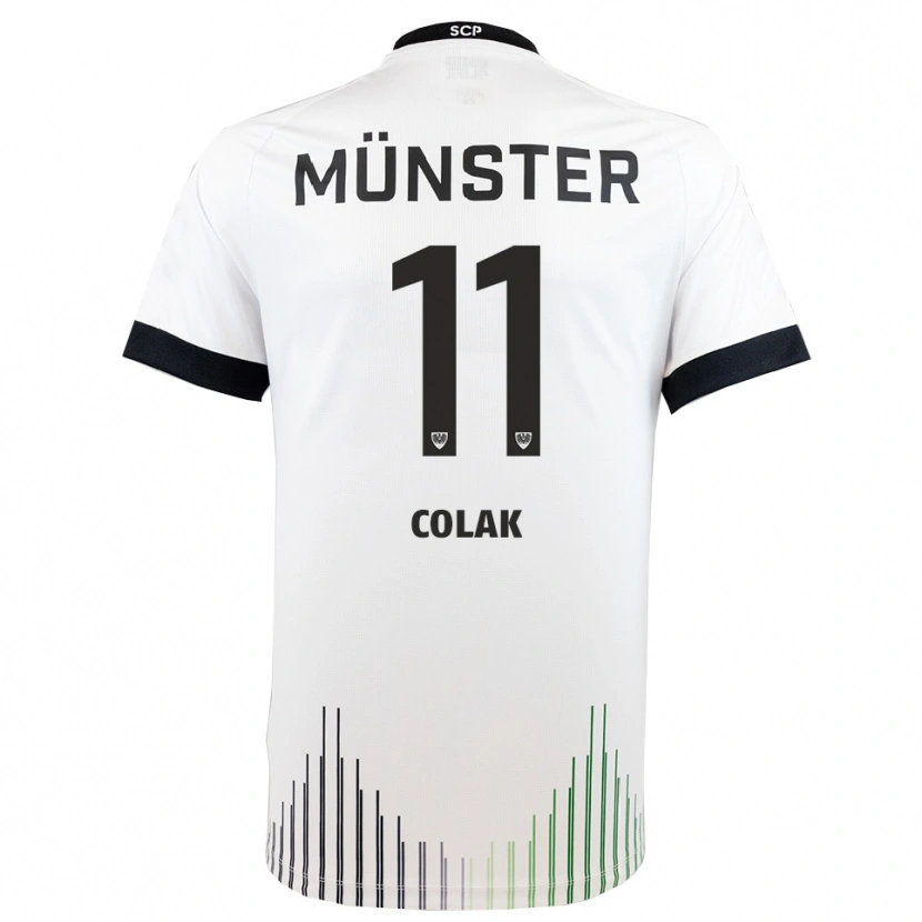 Danxen Bambino Maglia Alper Colak #11 Bianco Nero Kit Gara Away 2025/26 Maglietta