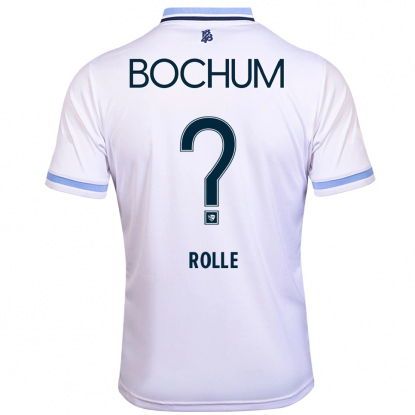 Danxen Bambino Maglia Sarah Rolle #0 Bianco Azzurro Kit Gara Away 2025/26 Maglietta