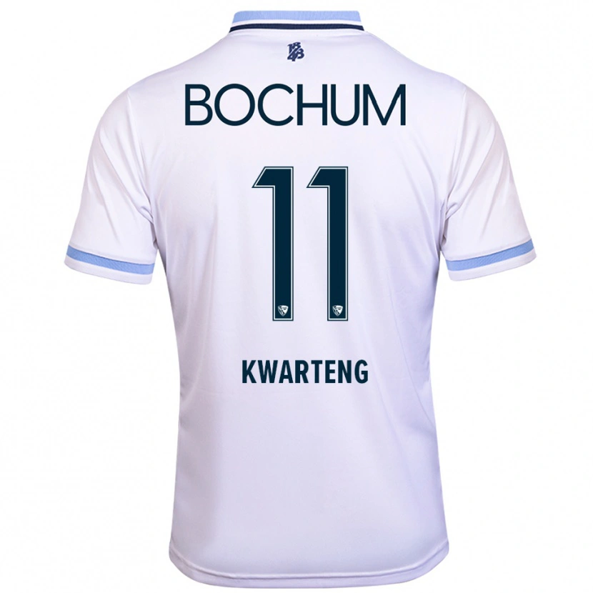 Danxen Bambino Maglia Moritz-Broni Kwarteng #11 Bianco Azzurro Kit Gara Away 2025/26 Maglietta