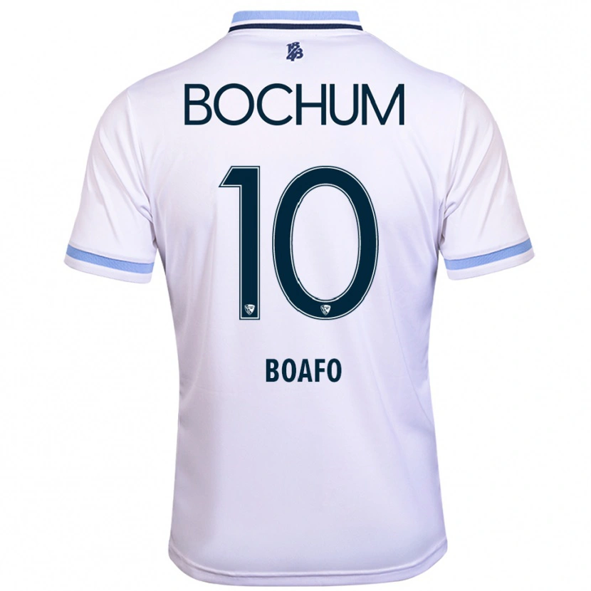 Danxen Bambino Maglia Divine Boafo #10 Bianco Azzurro Kit Gara Away 2025/26 Maglietta