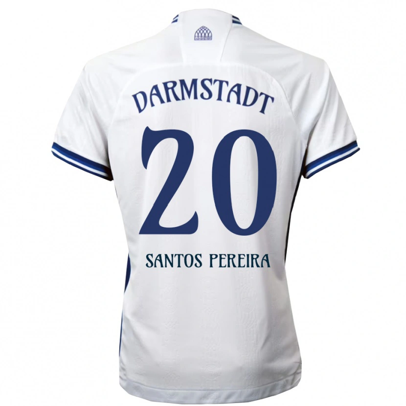 Danxen Bambino Maglia Diogo Dos Santos Pereira #20 Bianco Blu Kit Gara Away 2025/26 Maglietta