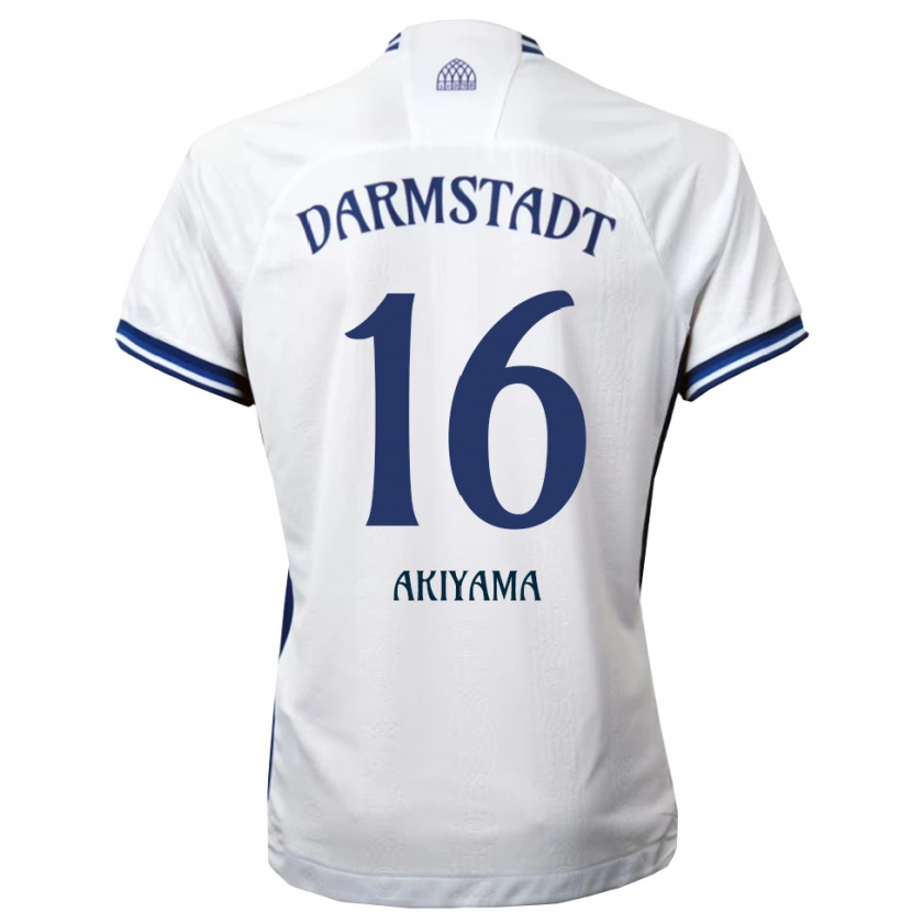 Danxen Bambino Maglia Hiroki Akiyama #16 Bianco Blu Kit Gara Away 2025/26 Maglietta