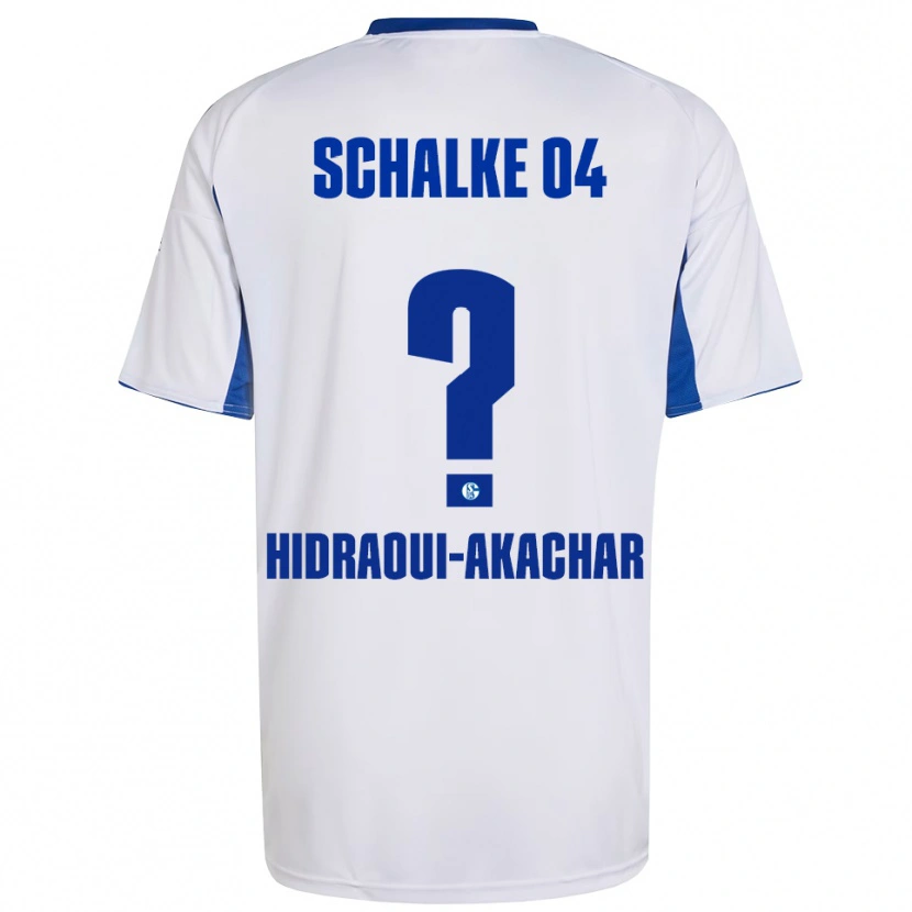 Danxen Bambino Maglia Yassin Hidraoui-Akachar #0 Bianco Blu Kit Gara Away 2025/26 Maglietta