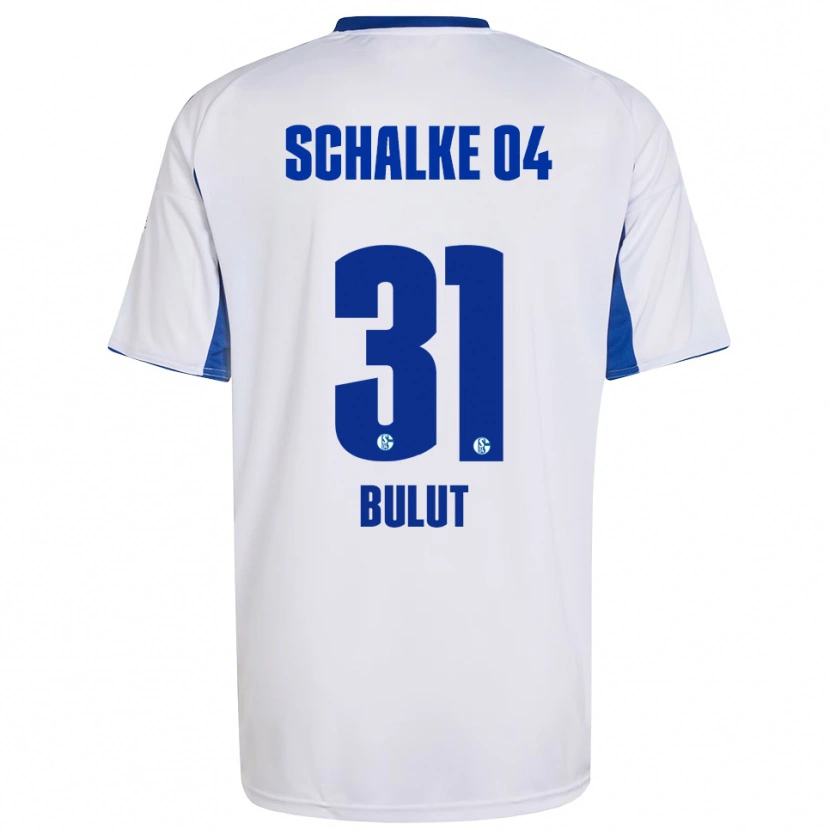 Danxen Bambino Maglia Taylan Bulut #31 Bianco Blu Kit Gara Away 2025/26 Maglietta