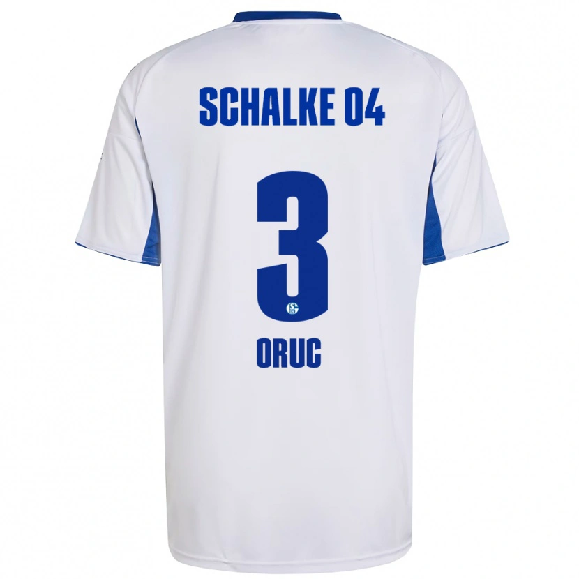 Danxen Bambino Maglia Arda Oruç #3 Bianco Blu Kit Gara Away 2025/26 Maglietta