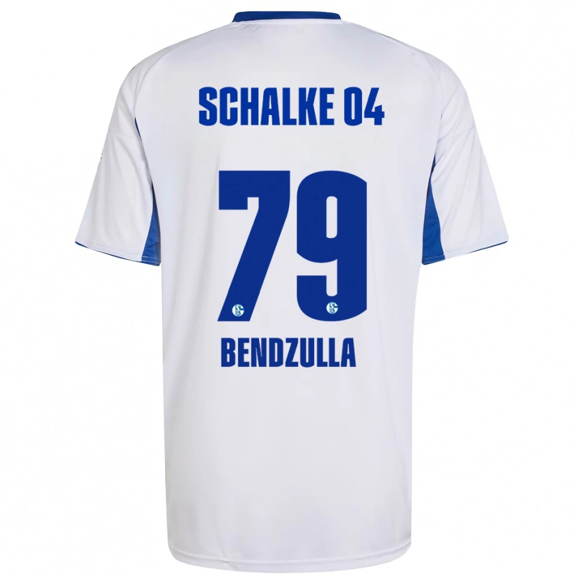 Danxen Bambino Maglia Leonie Bendzulla #79 Bianco Blu Kit Gara Away 2025/26 Maglietta