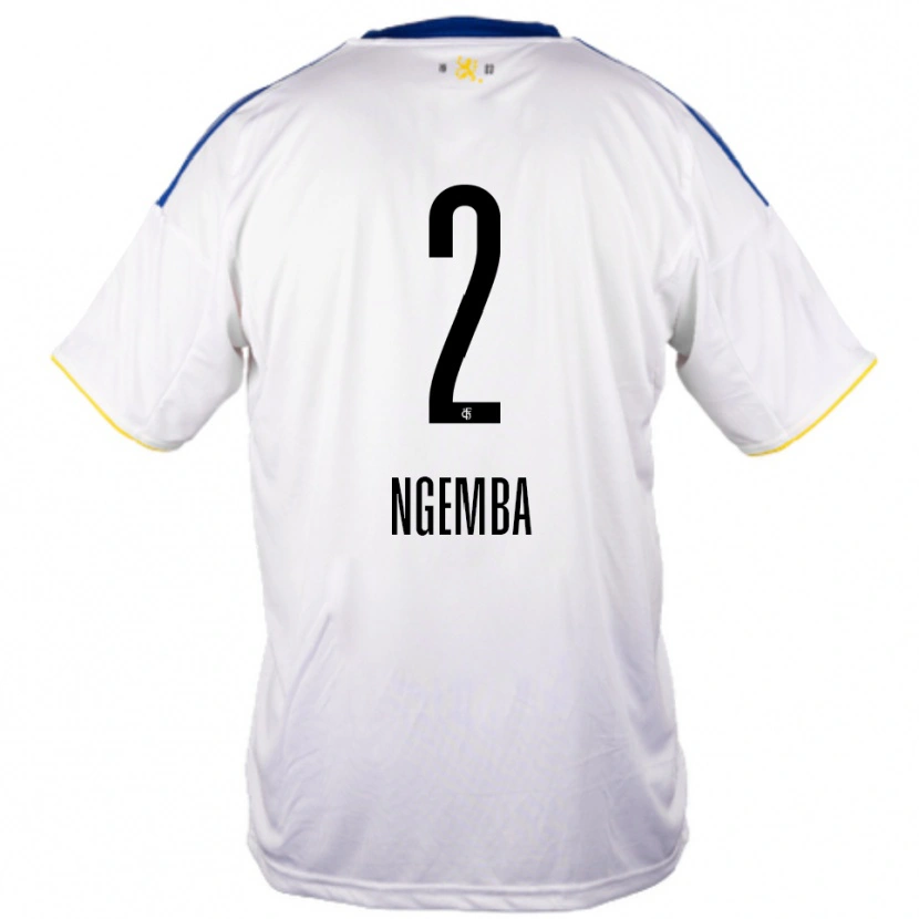 Danxen Bambino Maglia Dejan Ngemba #2 Bianco Blu Giallo Kit Gara Away 2025/26 Maglietta
