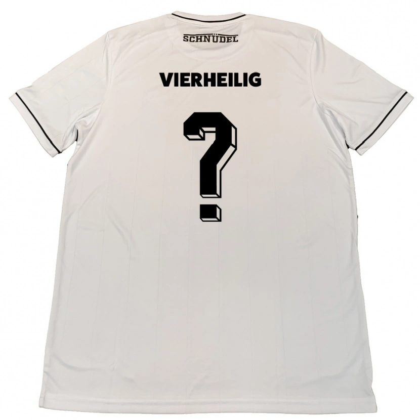 Danxen Bambino Maglia Isabel Vierheilig #0 Bianco Nero Kit Gara Away 2025/26 Maglietta