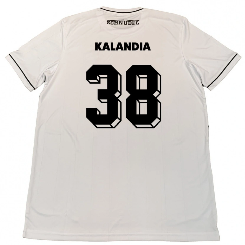 Danxen Bambino Maglia Luka Kalandia #38 Bianco Nero Kit Gara Away 2025/26 Maglietta