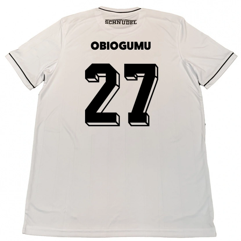 Danxen Bambino Maglia Uche Obiogumu #27 Bianco Nero Kit Gara Away 2025/26 Maglietta