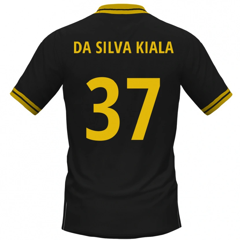 Danxen Bambino Maglia Joel Da Silva Kiala #37 Nero Giallo Kit Gara Away 2025/26 Maglietta