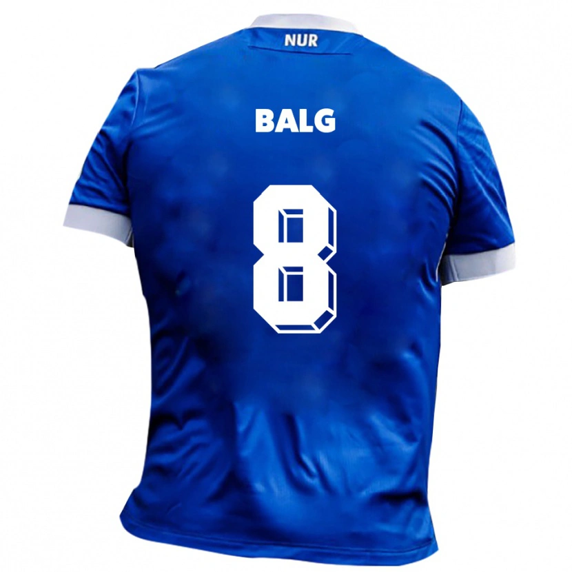 Danxen Bambino Maglia Fabian Balg #8 Blu Bianco Kit Gara Away 2025/26 Maglietta