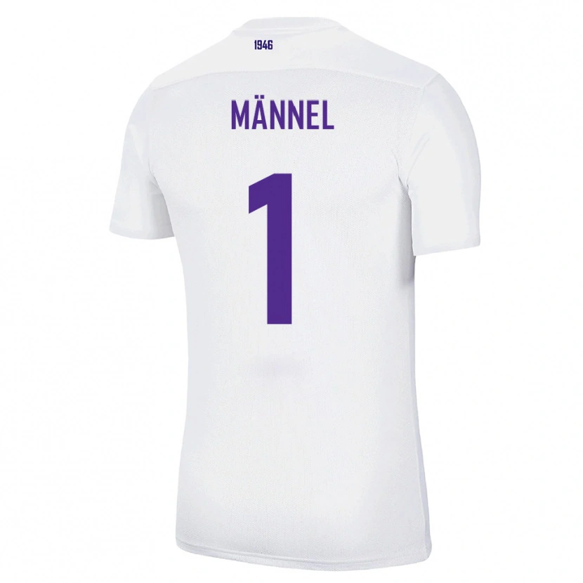 Danxen Bambino Maglia Martin Männel #1 Bianco Verde Kit Gara Away 2025/26 Maglietta