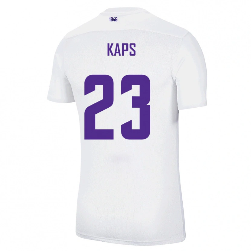 Danxen Bambino Maglia Hugo Kaps #23 Bianco Verde Kit Gara Away 2025/26 Maglietta