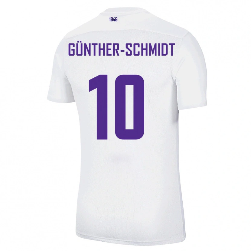 Danxen Bambino Maglia Julian Günther-Schmidt #10 Bianco Verde Kit Gara Away 2025/26 Maglietta