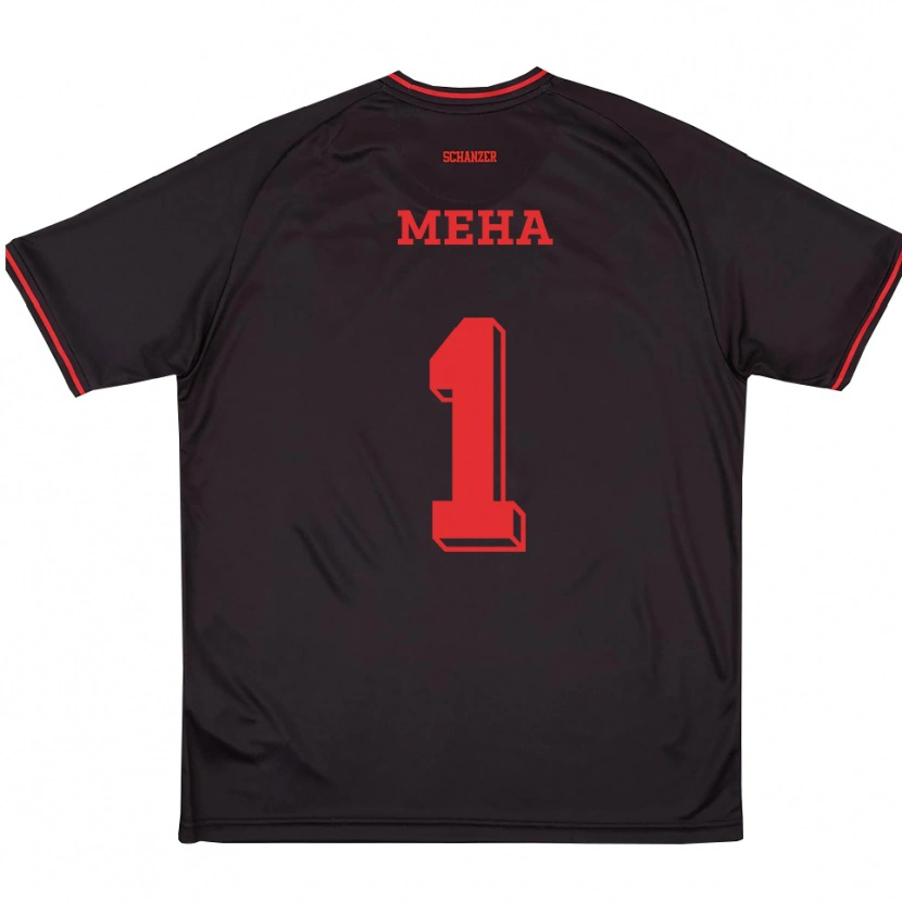 Danxen Bambino Maglia Rion Meha #1 Nero Rosso Bianco Kit Gara Away 2025/26 Maglietta