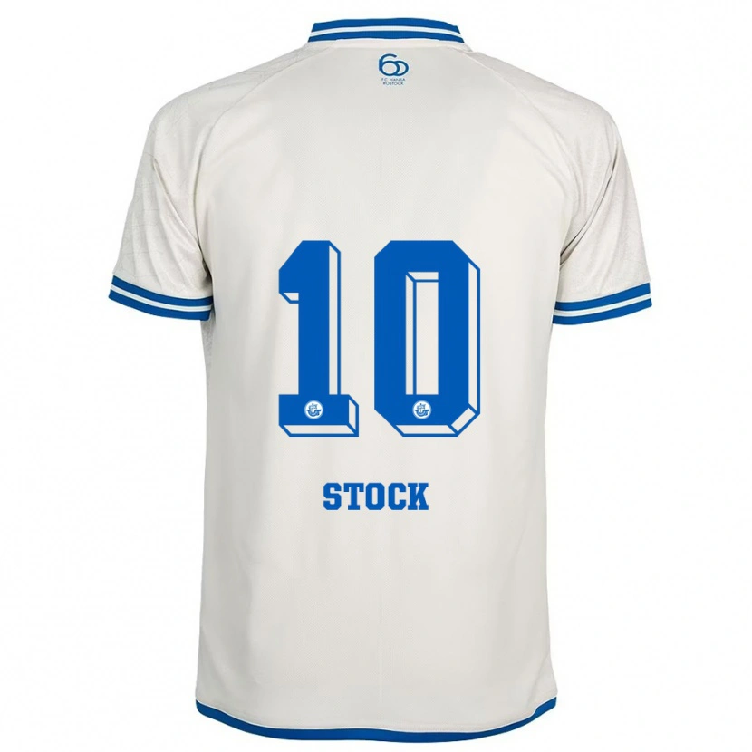 Danxen Bambino Maglia Paul Stock #10 Bianco Blu Kit Gara Away 2025/26 Maglietta