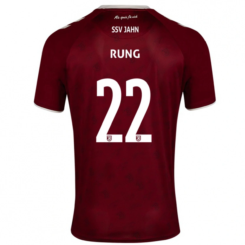 Danxen Bambino Maglia Julian Rung #22 Bordeaux Bianco Kit Gara Away 2025/26 Maglietta