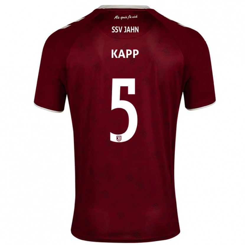 Danxen Bambino Maglia Maximilian Kapp #5 Bordeaux Bianco Kit Gara Away 2025/26 Maglietta