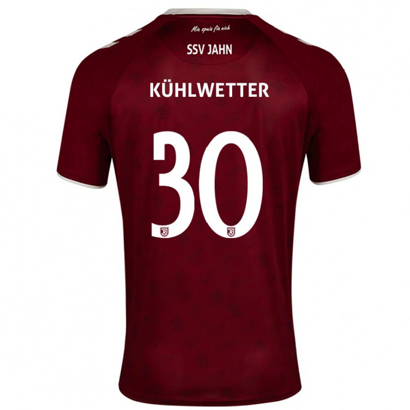 Danxen Bambino Maglia Christian Kühlwetter #30 Bordeaux Bianco Kit Gara Away 2025/26 Maglietta