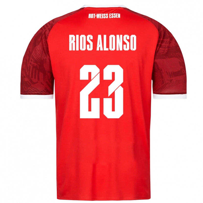 Danxen Bambino Maglia José Enrique Ríos Alonso #23 Rosso Bordeaux Bianco Kit Gara Away 2025/26 Maglietta