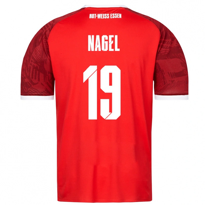Danxen Bambino Maglia Kjell-Luan Nagel #19 Rosso Bordeaux Bianco Kit Gara Away 2025/26 Maglietta