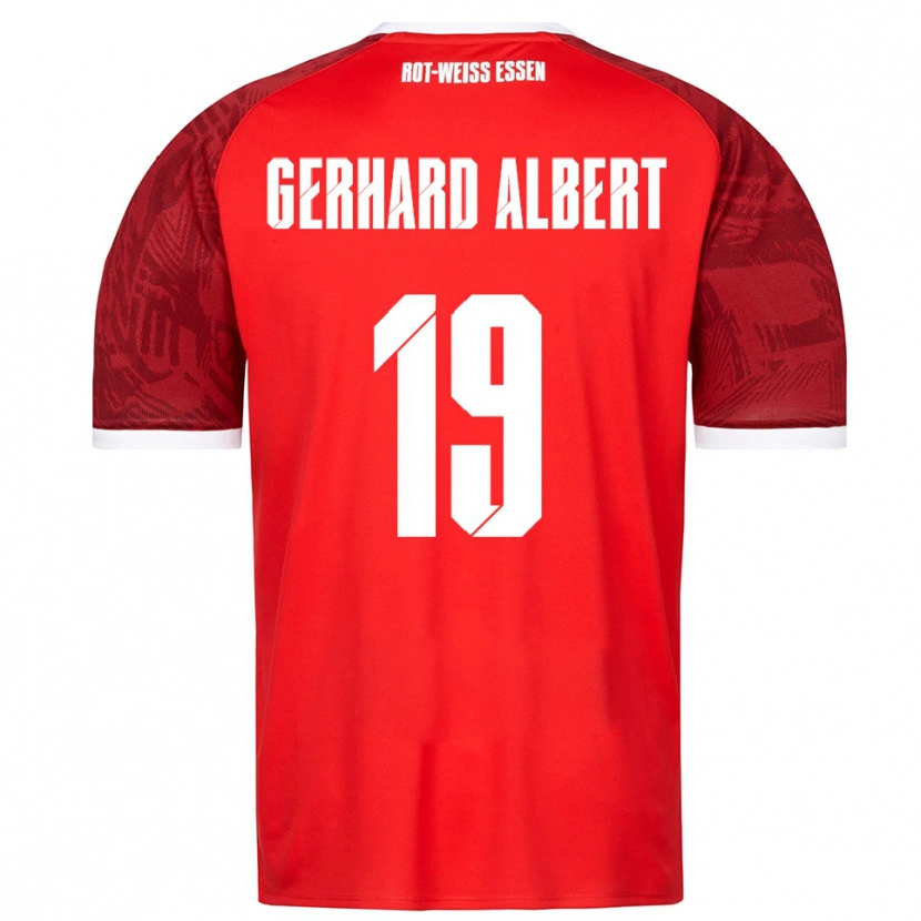 Danxen Bambino Maglia Naufal Driss Gerhard Albert #19 Rosso Bordeaux Bianco Kit Gara Away 2025/26 Maglietta