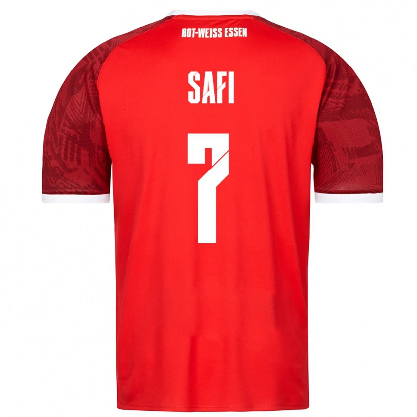Danxen Bambino Maglia Ramien Safi #7 Rosso Bordeaux Bianco Kit Gara Away 2025/26 Maglietta