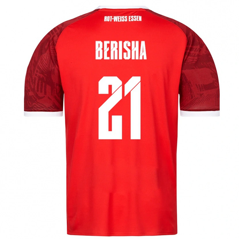 Danxen Bambino Maglia Dion Berisha #21 Rosso Bordeaux Bianco Kit Gara Away 2025/26 Maglietta