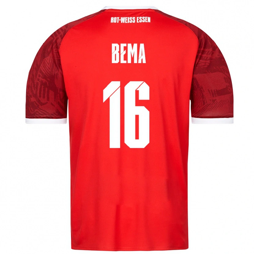 Danxen Bambino Maglia Joel Bema #16 Rosso Bordeaux Bianco Kit Gara Away 2025/26 Maglietta
