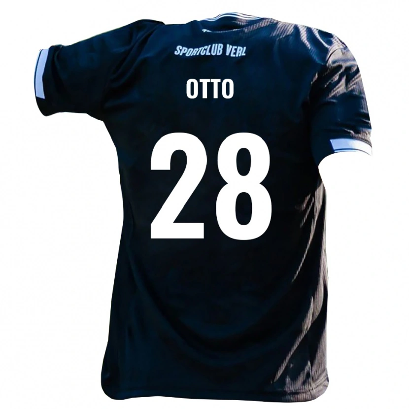 Danxen Bambino Maglia Yari Otto #28 Nero Bianco Kit Gara Away 2025/26 Maglietta