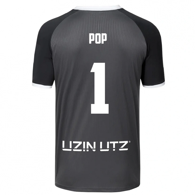 Danxen Bambino Maglia Nico Pop #1 Grigio Bianco Kit Gara Away 2025/26 Maglietta