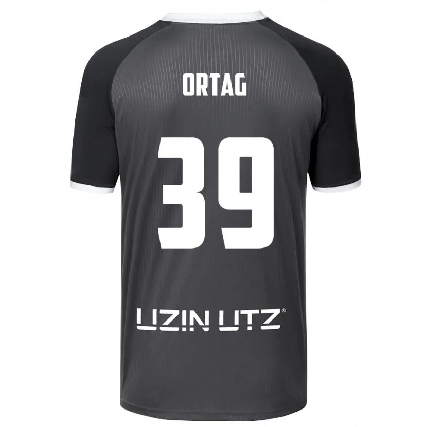 Danxen Bambino Maglia Christian Ortag #39 Grigio Bianco Kit Gara Away 2025/26 Maglietta