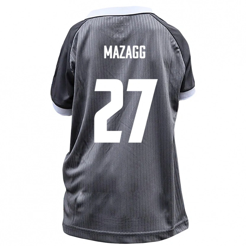 Danxen Bambino Maglia Lukas Mazagg #27 Grigio Bianco Kit Gara Away 2025/26 Maglietta