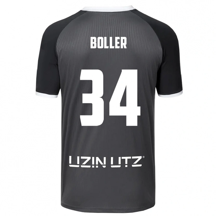 Danxen Bambino Maglia Jan Boller #34 Grigio Bianco Kit Gara Away 2025/26 Maglietta