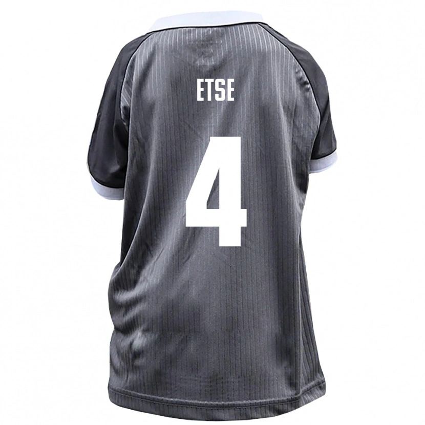 Danxen Bambino Maglia Julian Etse #4 Grigio Bianco Kit Gara Away 2025/26 Maglietta