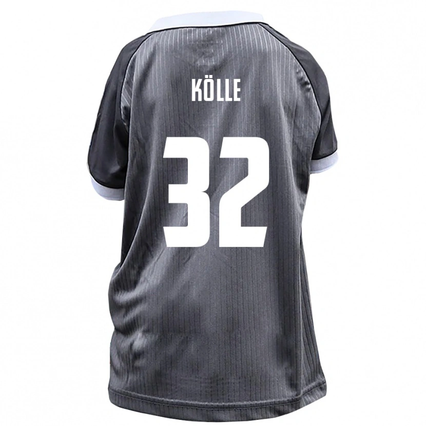 Danxen Bambino Maglia Niklas Kölle #32 Grigio Bianco Kit Gara Away 2025/26 Maglietta