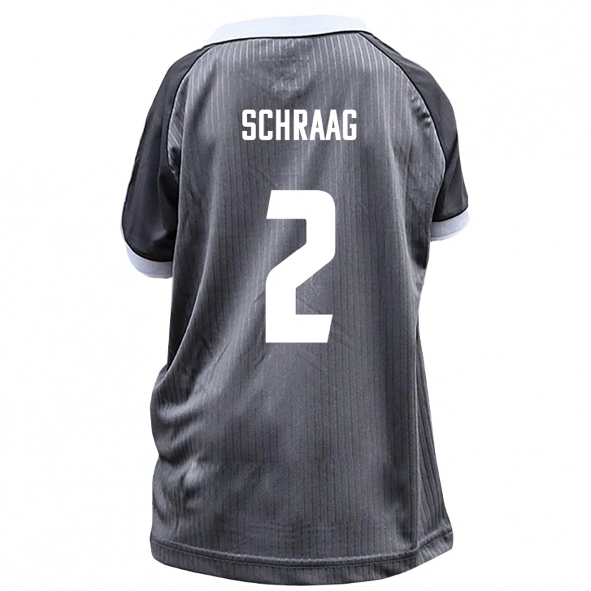Danxen Bambino Maglia Felix Schraag #2 Grigio Bianco Kit Gara Away 2025/26 Maglietta